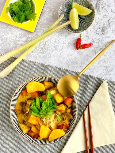 Lime tofu and potato curry