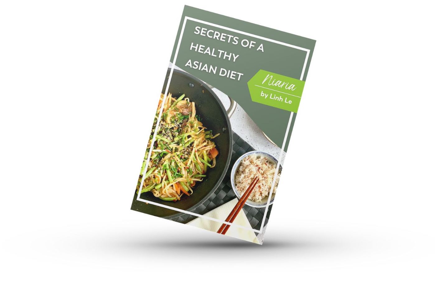 Mock-up Secrets of a healthy Asian diet