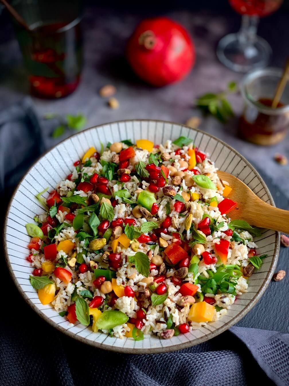 Pomegranate Chickpea Rice Bowl 1